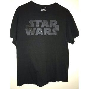 Star Wars T Shirts Mens Size Large Logo Space Stars Black